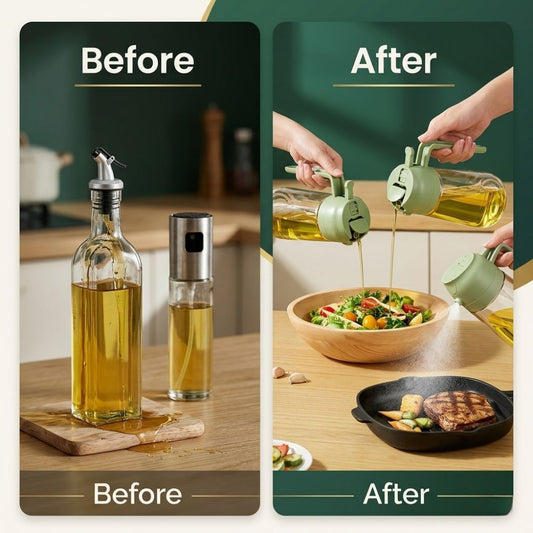 2 In 1 Glass Oil Spray Dispenser 470 ML