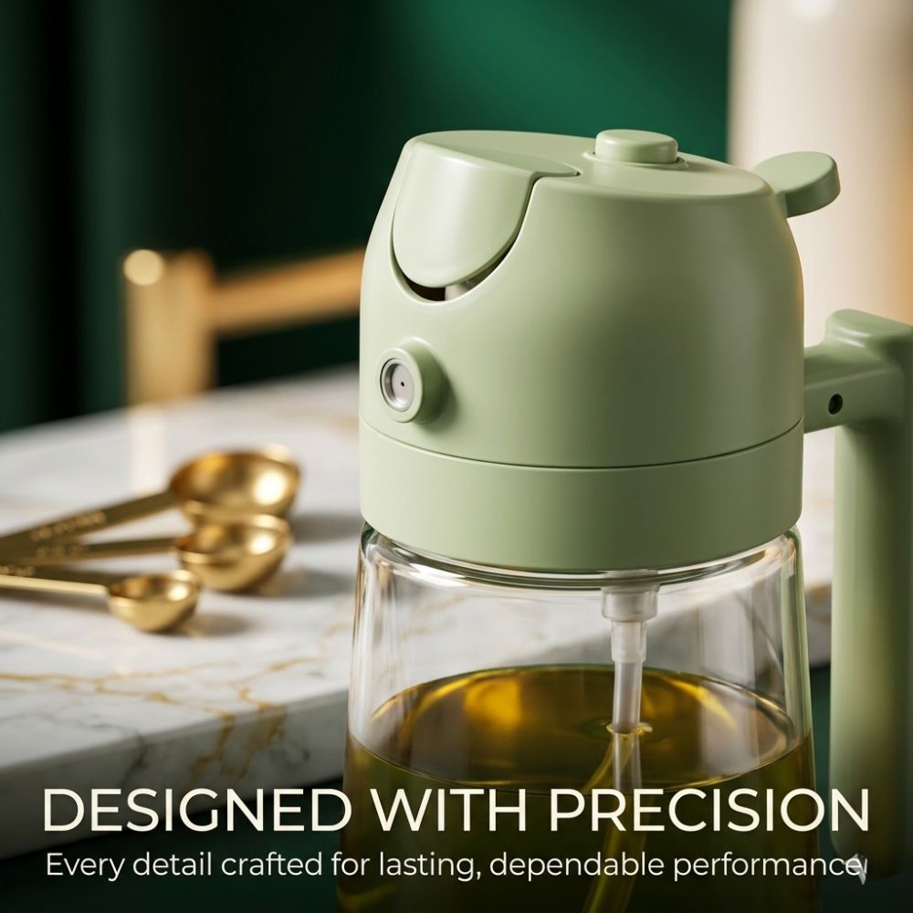 2 In 1 Glass Oil Spray Dispenser 470 ML