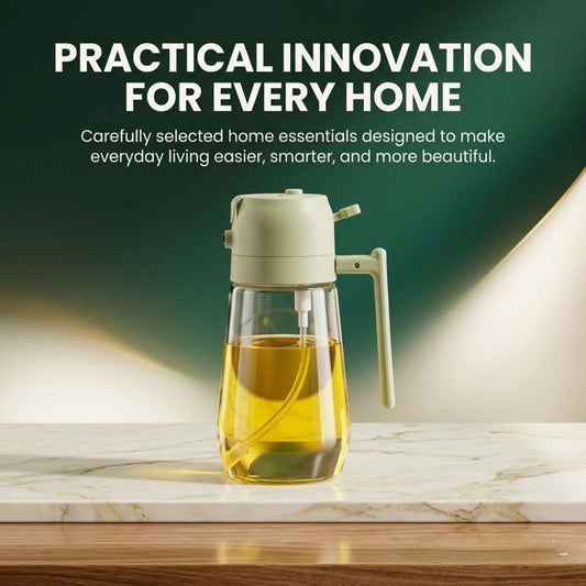 2 In 1 Glass Oil Spray Dispenser 470 ML