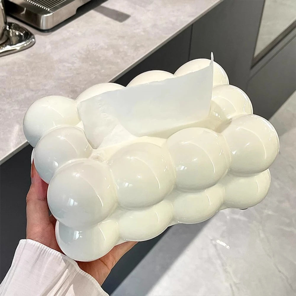 Cloud Design Tissue Box Modern Desktop & Car Paper Holder