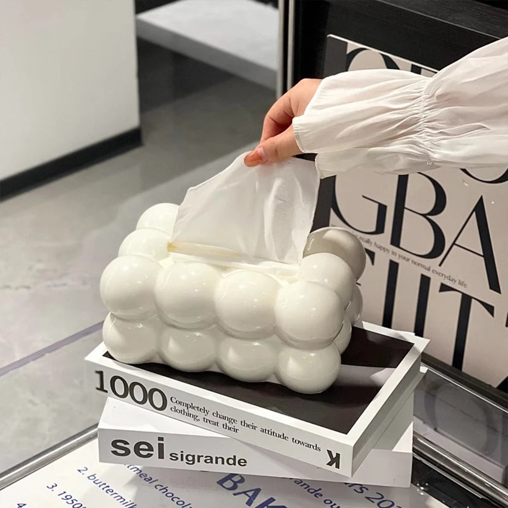 Cloud Design Tissue Box Modern Desktop & Car Paper Holder