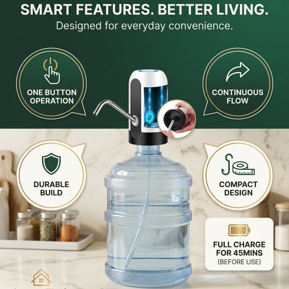 Electric Drinking Water Bottle Pump, USB Charging Automatic Drinking Water Dispenser