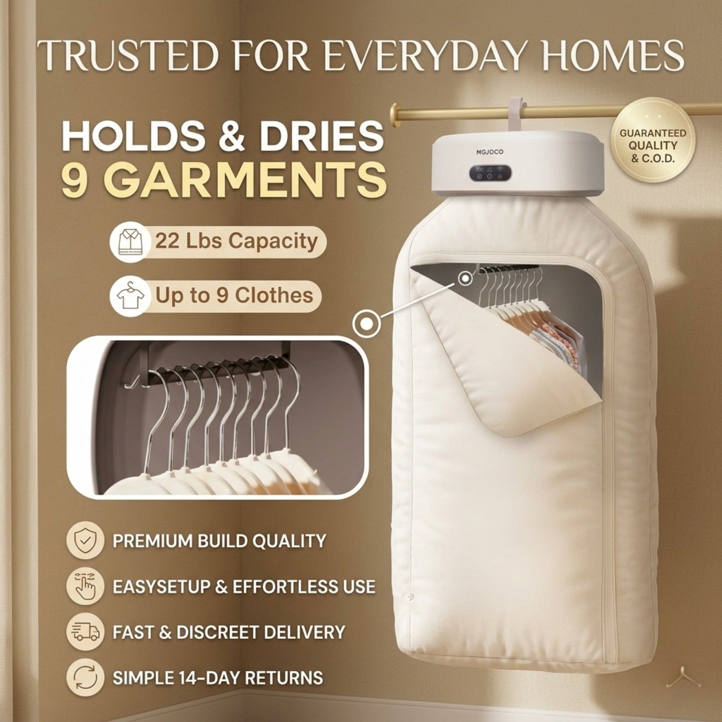 Portable Clothes Dryer with Fast Drying Technology and UV Cleansing