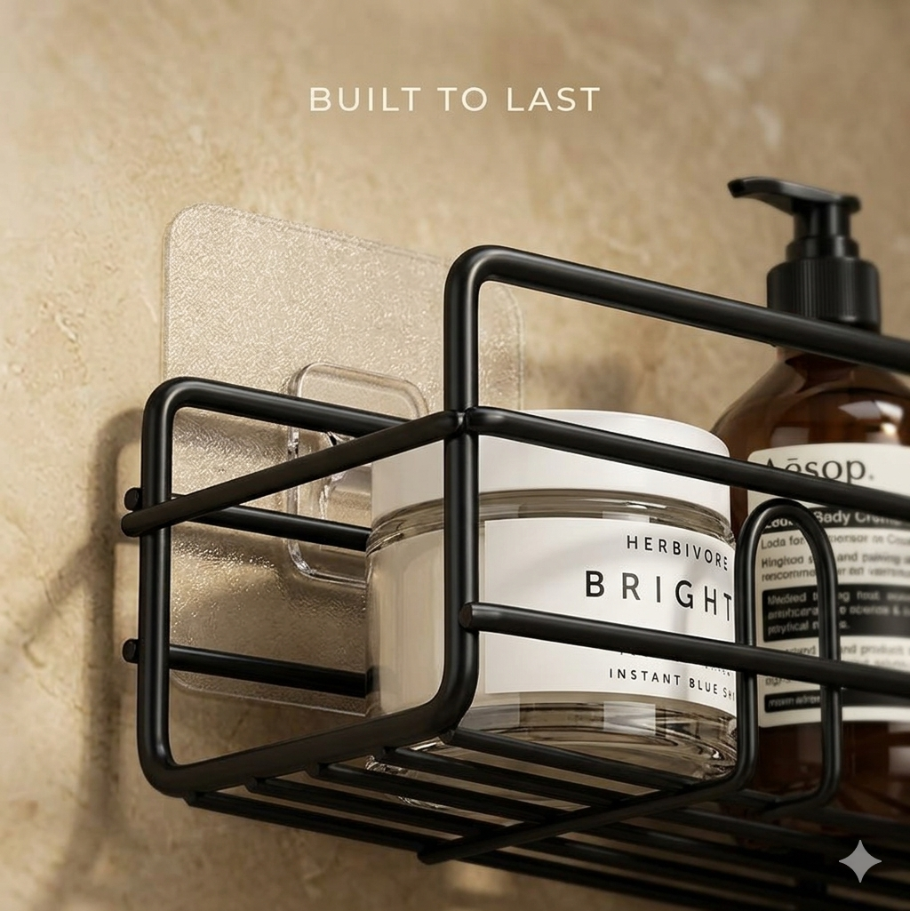 Shower & Kitchen Organizer Wall Shelf